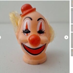 Vintage Westrim Fibre Crafts clown doll head 3 1/4” New in package